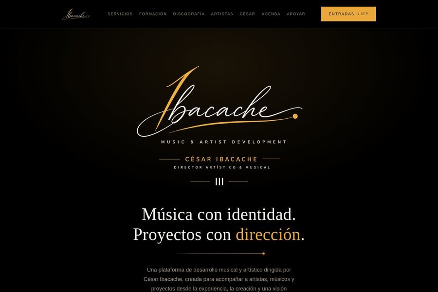 Captura del sitio de Ibacacheartist