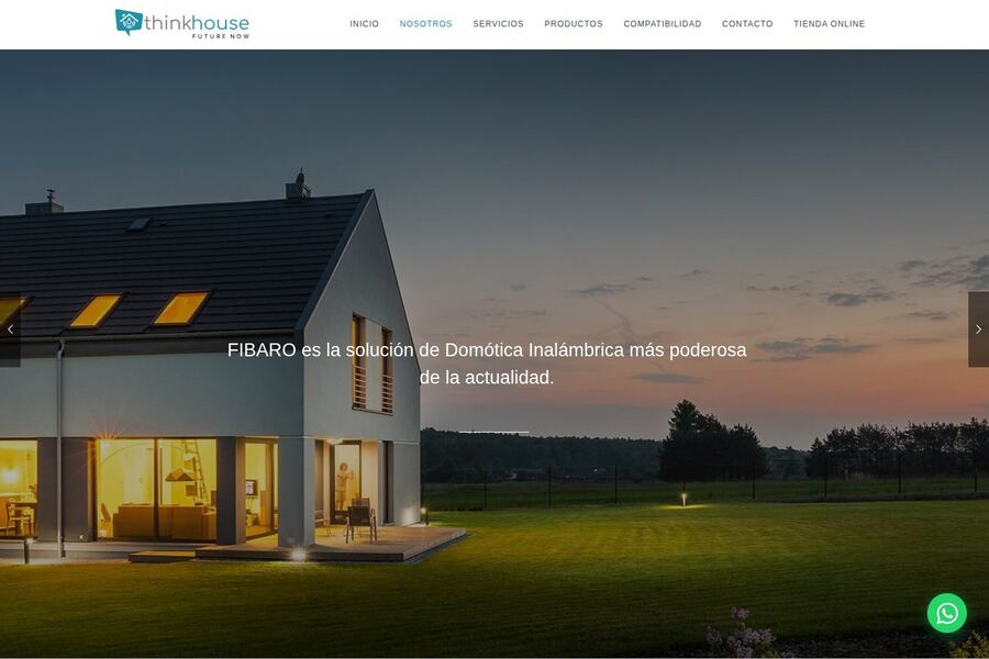 Captura del sitio de Thinkhouse